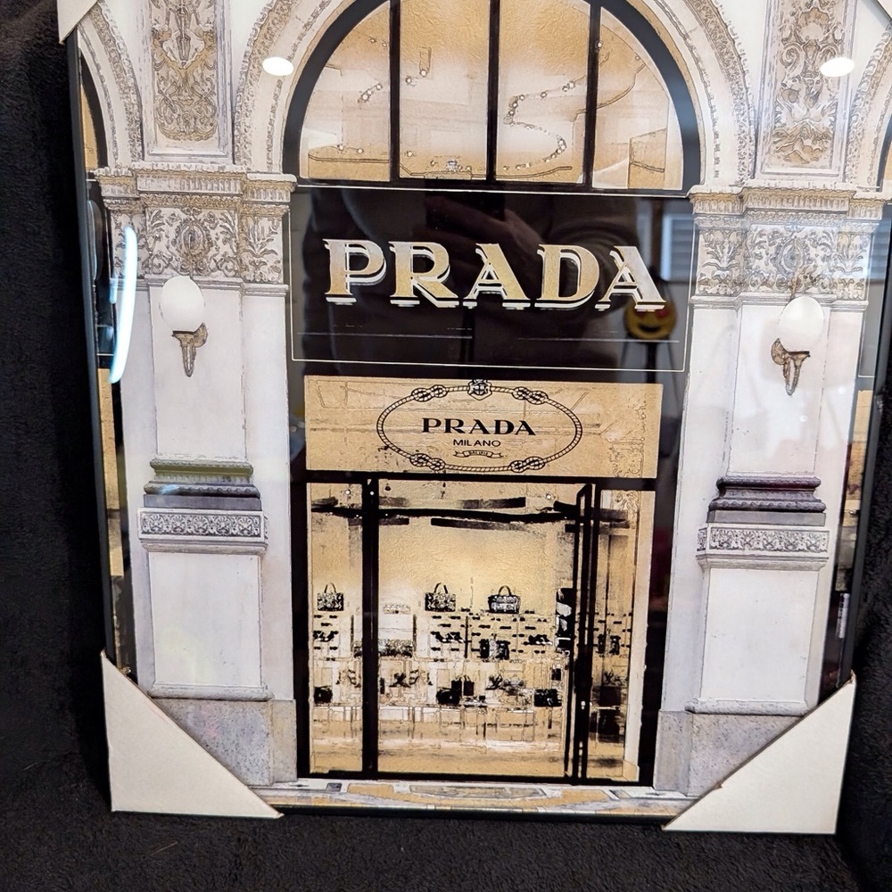 Prada Milano Framed Glass Wall Art ✨